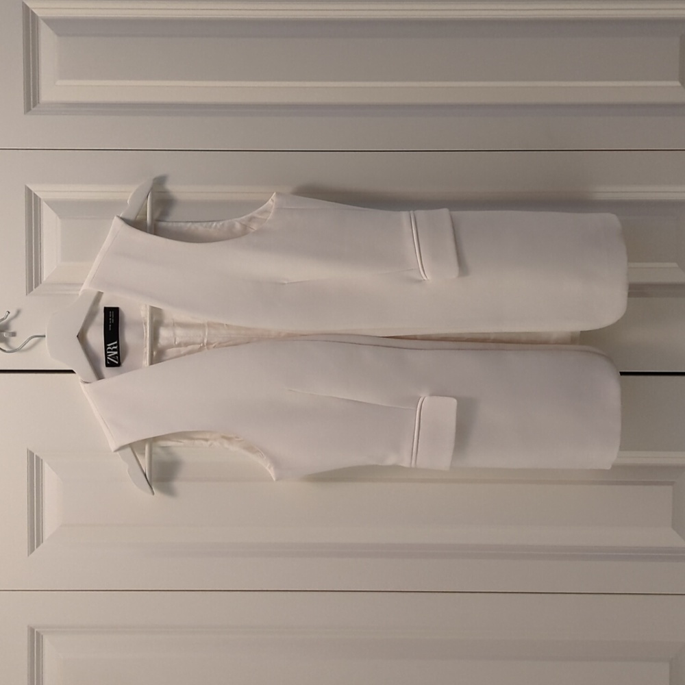 Zara Blazer Vest, Size XS, White